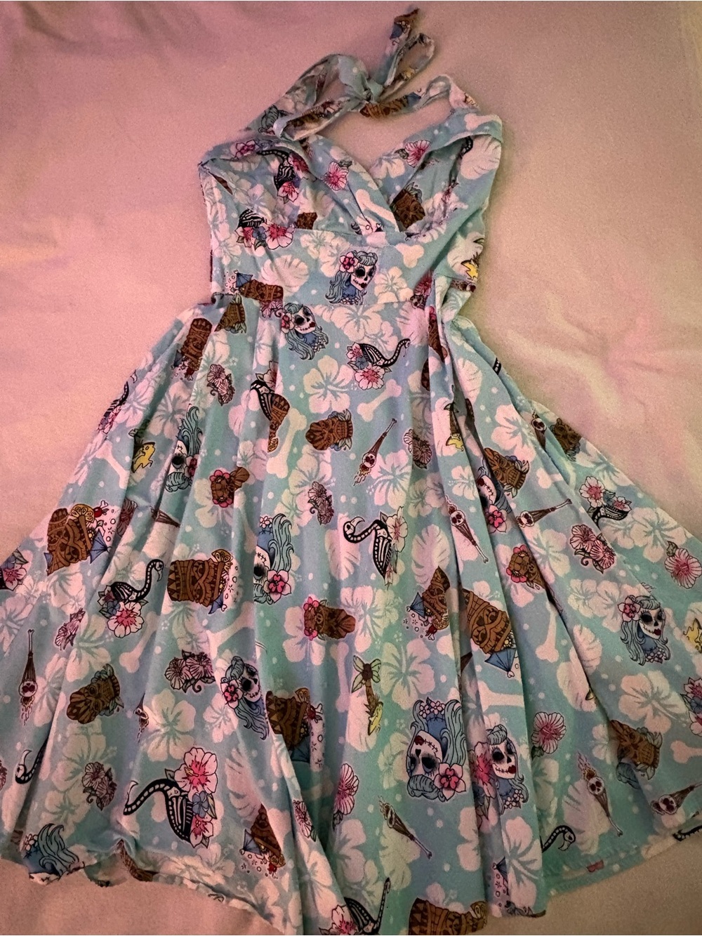 Pinup Rockabillly Hell Bunny Tiki Halter Dress